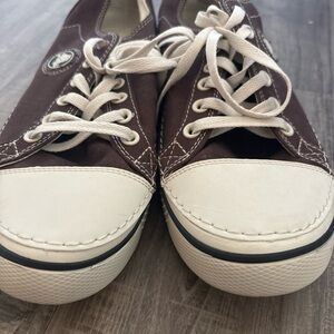 CROCS Men's Brown and White Sneakers